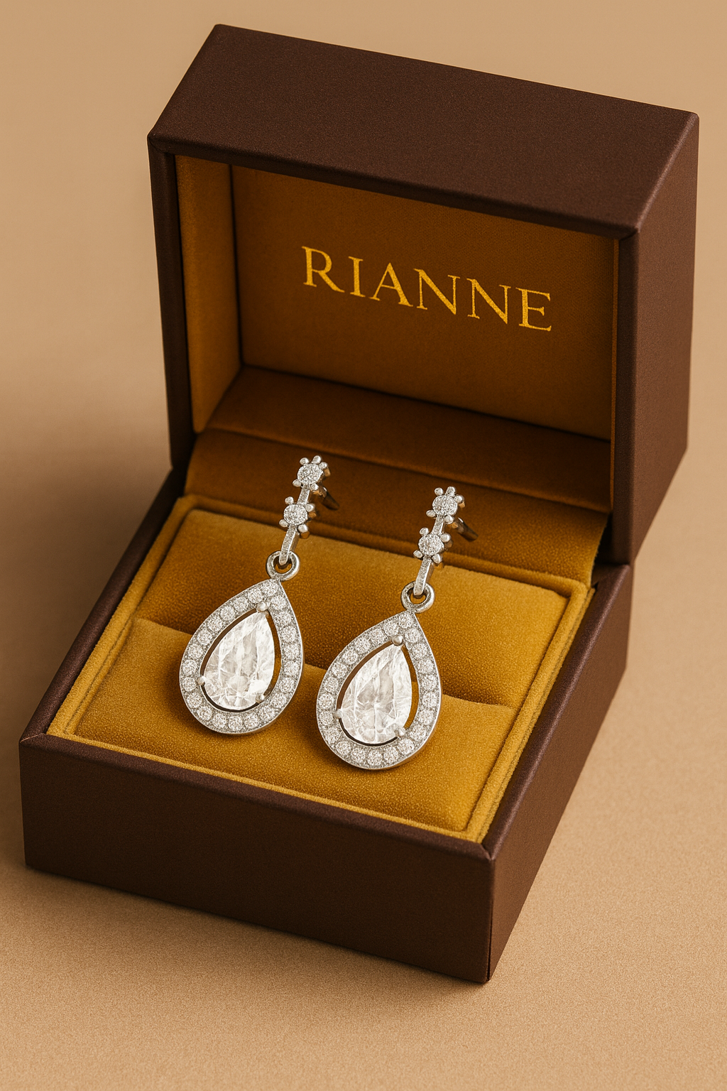 Rianne Regal Halo Drop Earrings