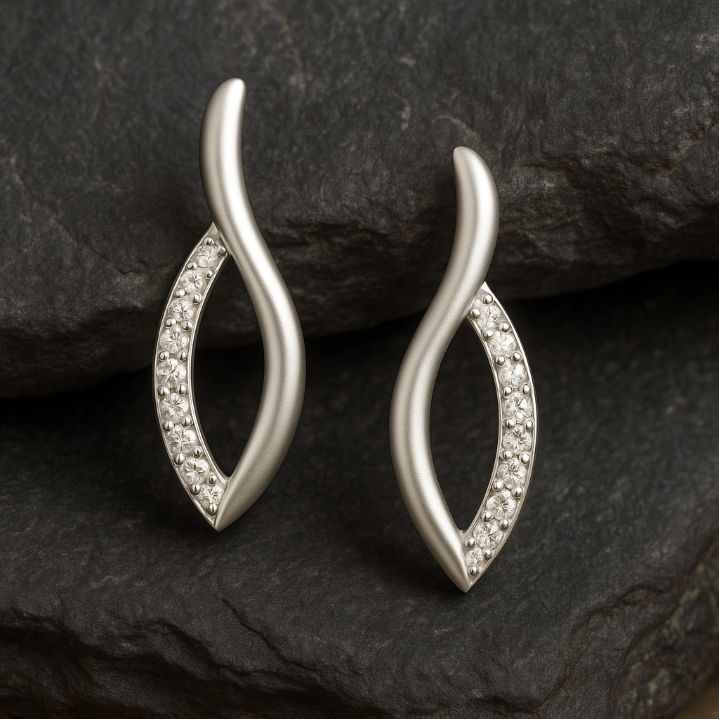 Rianne Twisted Marquise Studs