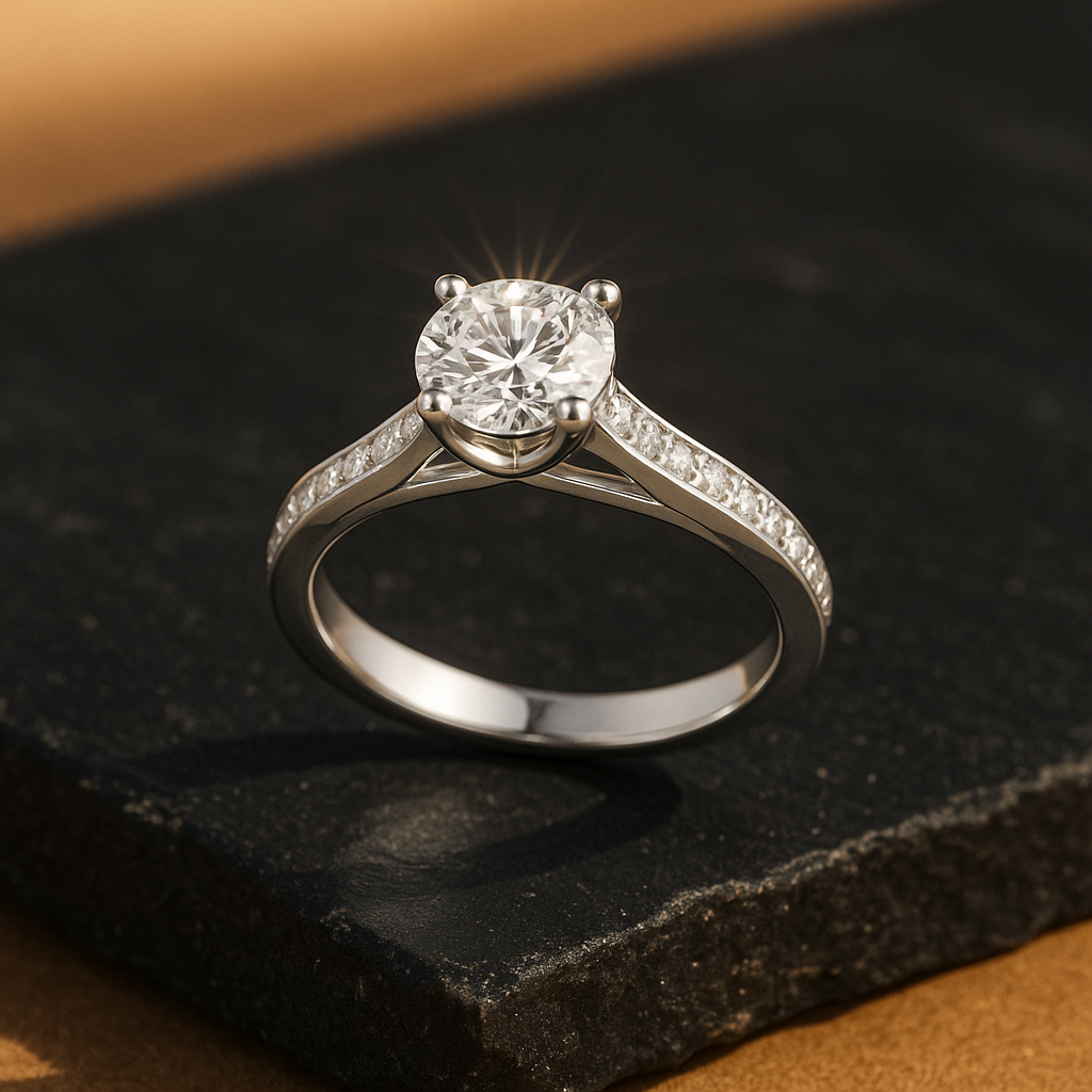 Rianne Celestia Halo Solitaire Ring