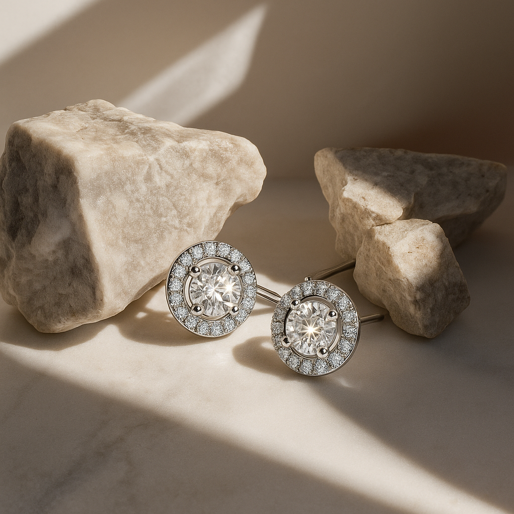 Rianne Celeste Halo Studs Earrings
