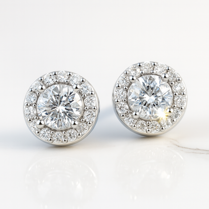 Rianne Azure Halo Stud Earrings
