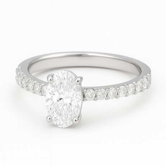 Rianne Oval Diamond Pavé Ring