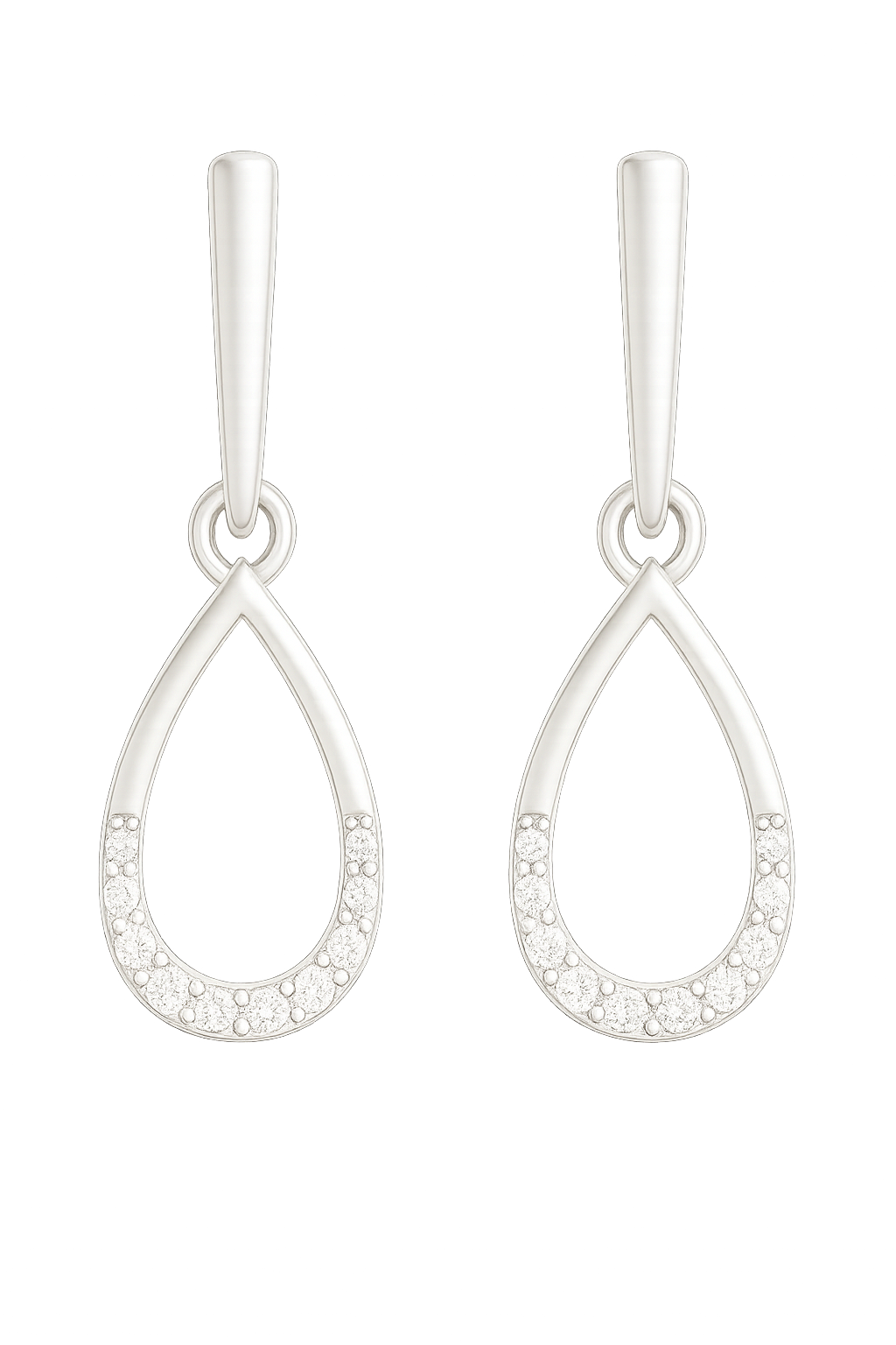 Rianne Teardrop Moissanite Loop Earrings