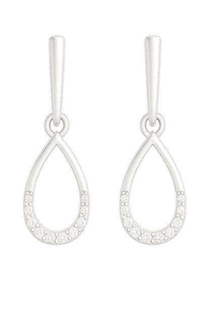 Rianne Teardrop Moissanite Loop Earrings