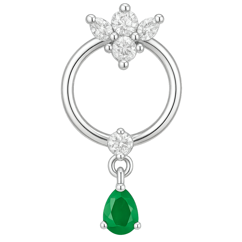 Rianne Emerald Drop Nosepin