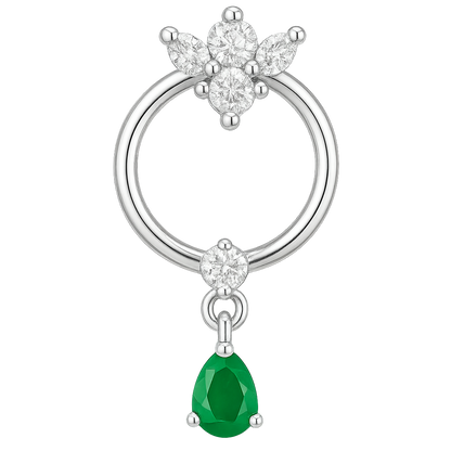 Rianne Emerald Drop Nosepin