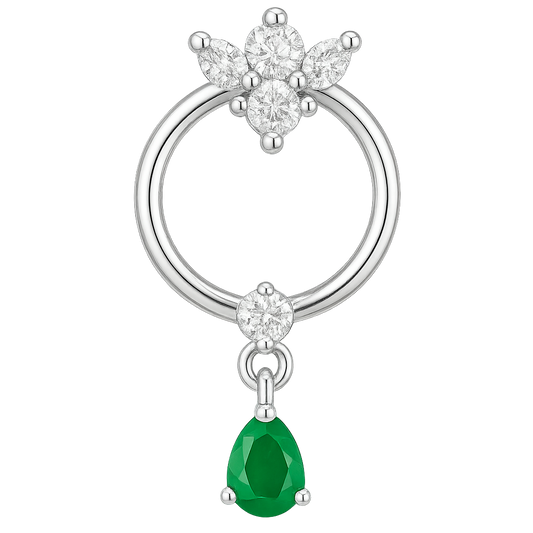 Rianne Emerald Drop Nosepin