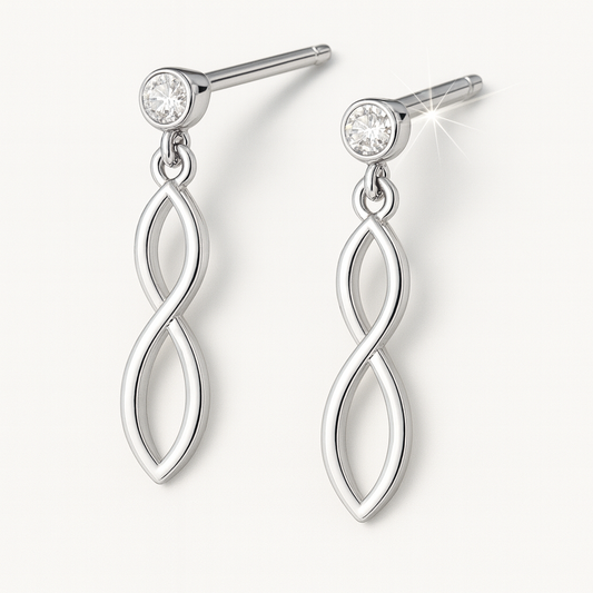 Rianne Infinity Twist Drop Earrings