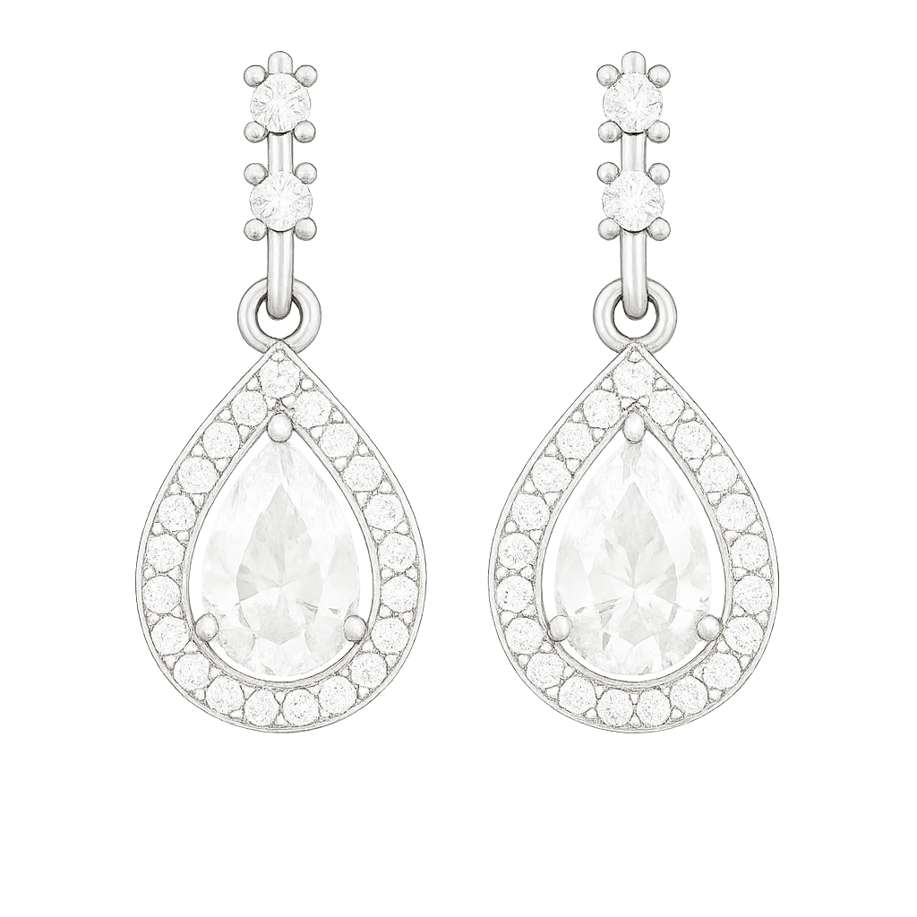 Rianne Regal Halo Drop Earrings