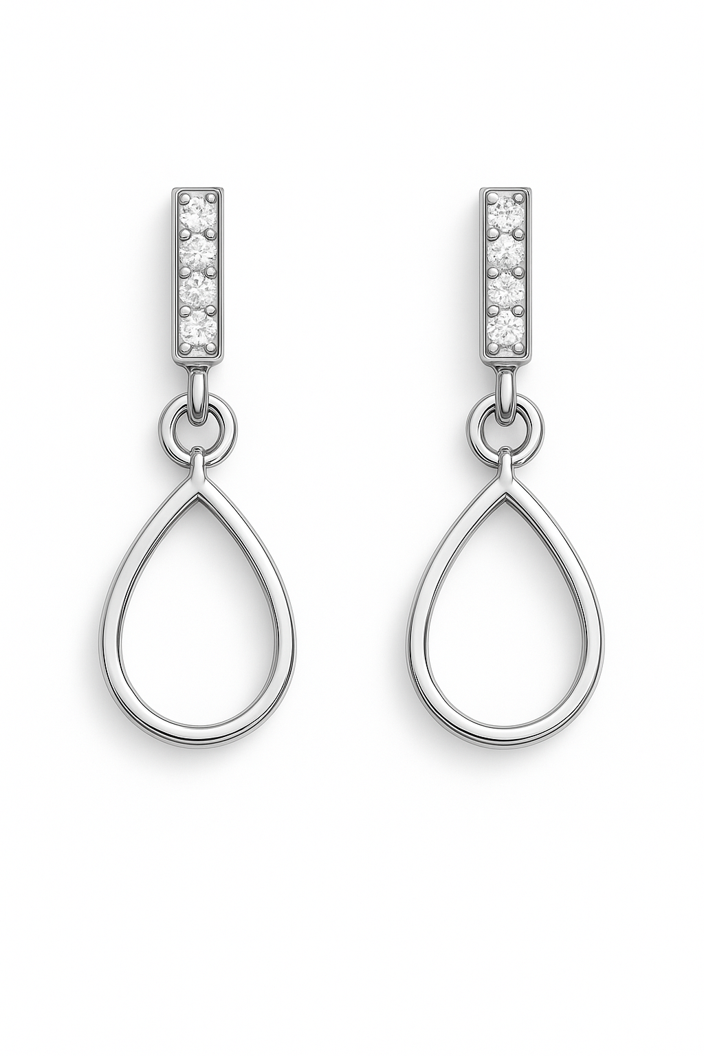 Rianne Teardrop Diamond Loop Earrings