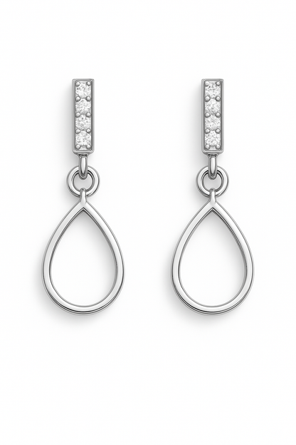 Rianne Teardrop Diamond Loop Earrings
