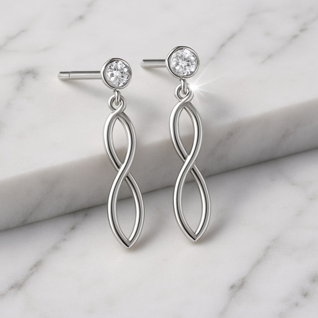 Rianne Infinity Twist Drop Earrings