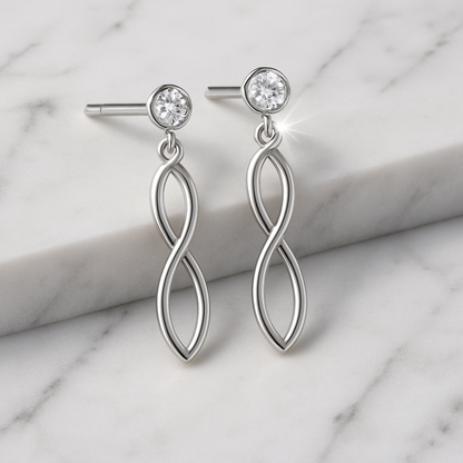 Rianne Infinity Twist Drop Earrings