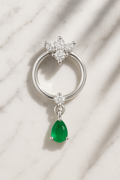 Rianne Emerald Drop Nosepin