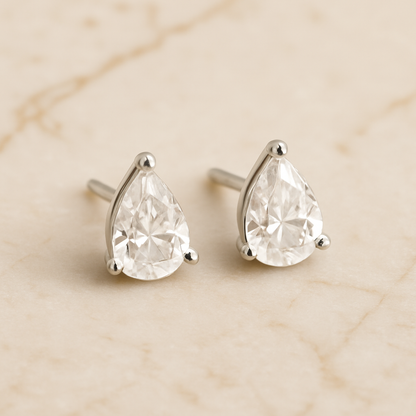 Rianne Pear-Cut Solitaire Studs
