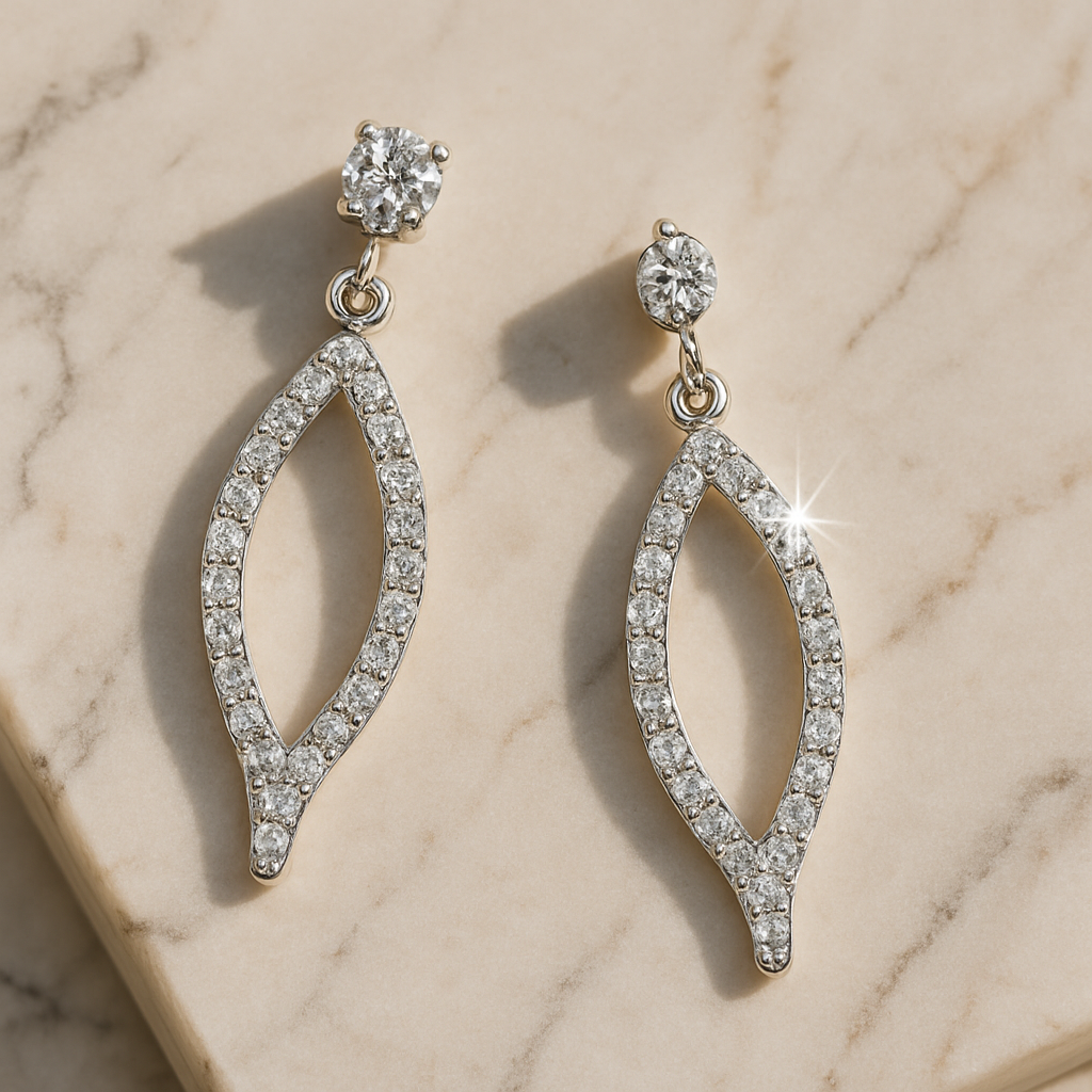 Rianne Marquise Pavé Drop Earrings