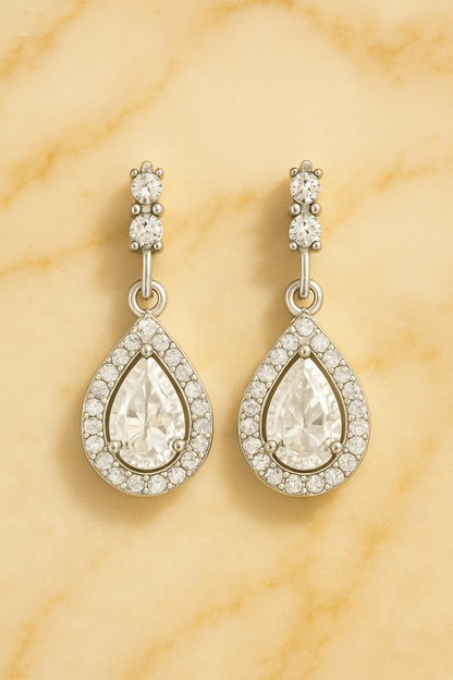 Rianne Regal Halo Drop Earrings