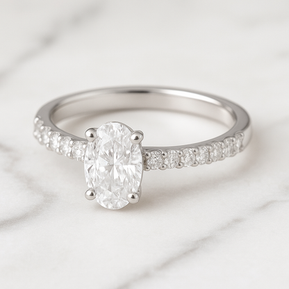 Rianne Oval Diamond Pavé Ring