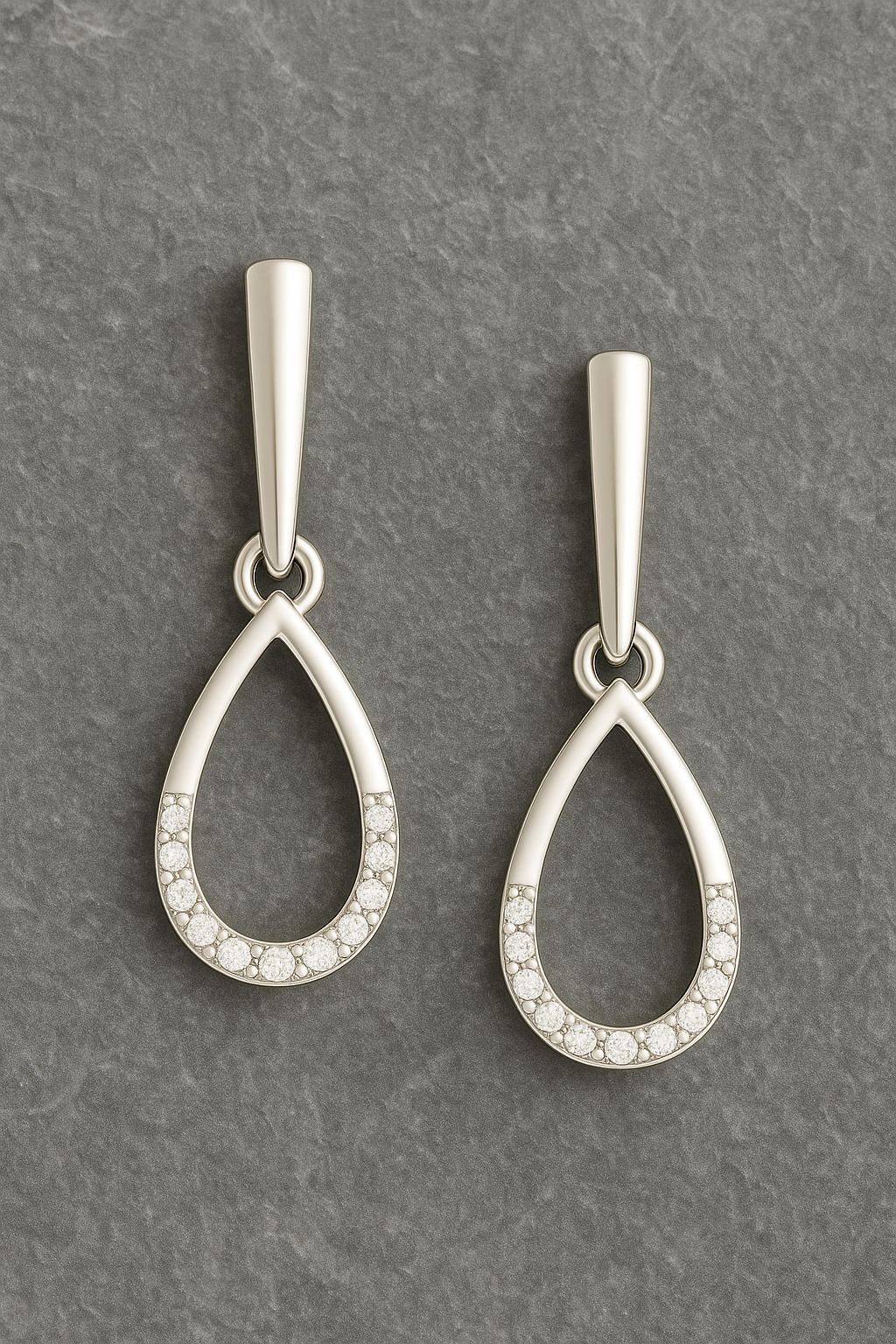 Rianne Teardrop Moissanite Loop Earrings