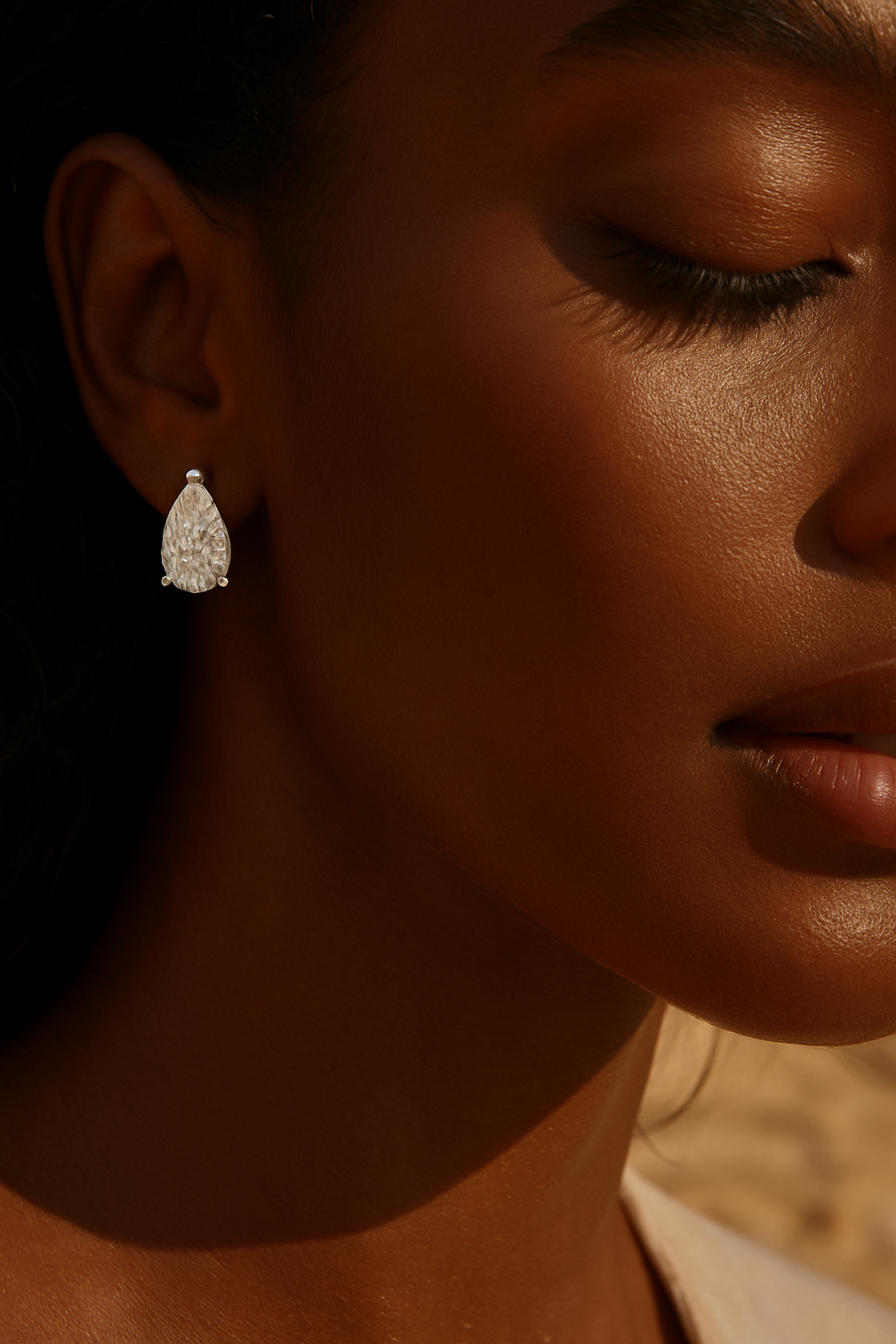 Rianne Pear-Cut Solitaire Studs