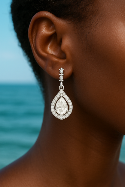 Rianne Regal Halo Drop Earrings