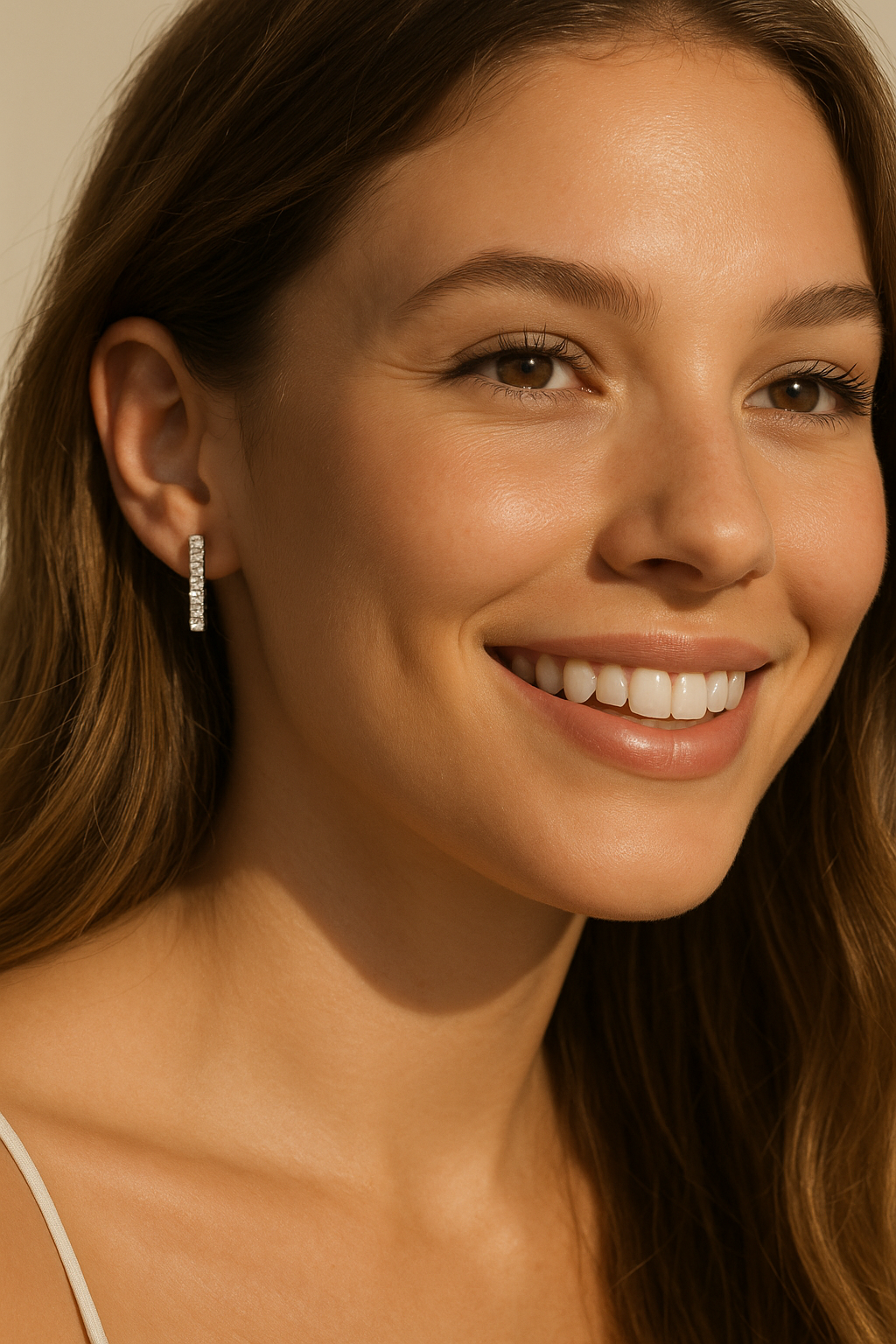 Rianne Linear Diamond Bar Studs