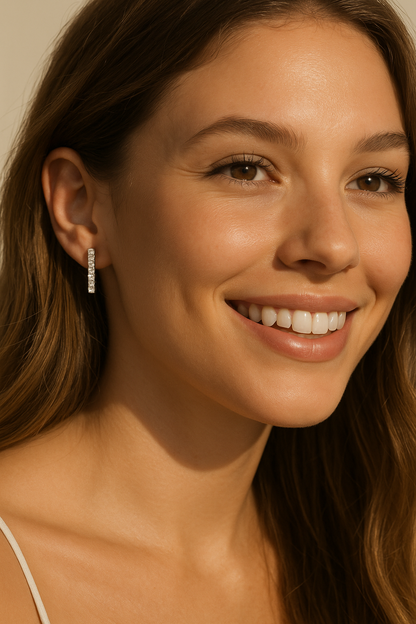 Rianne Linear Diamond Bar Studs