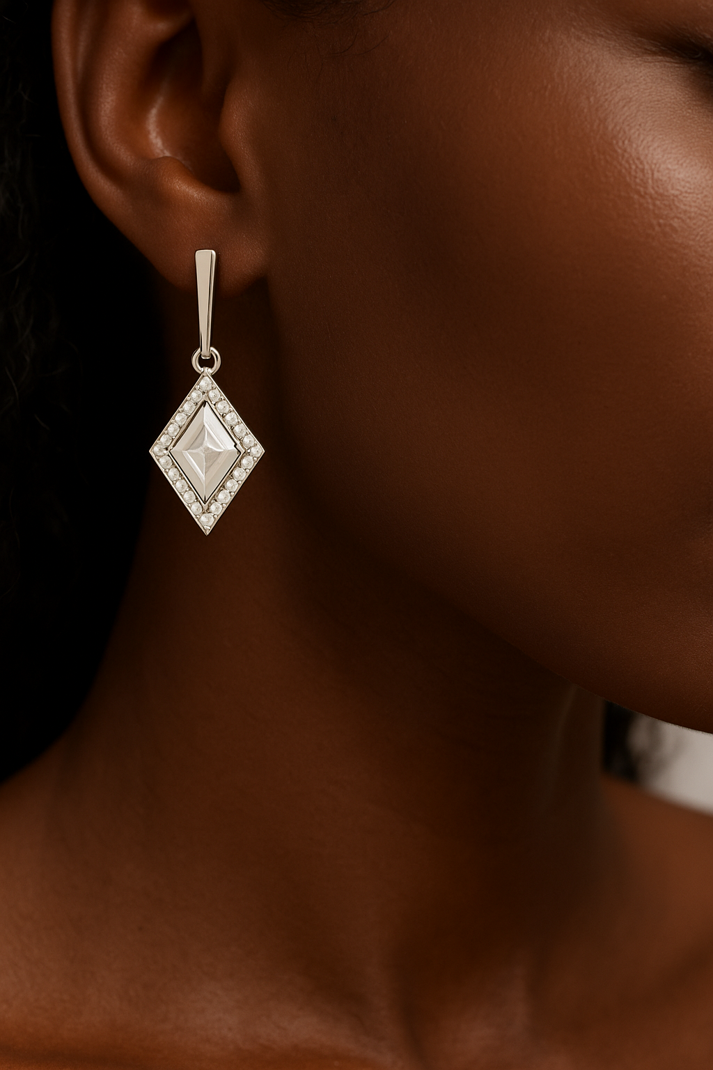 Rianne Diamond Halo Kite Earrings