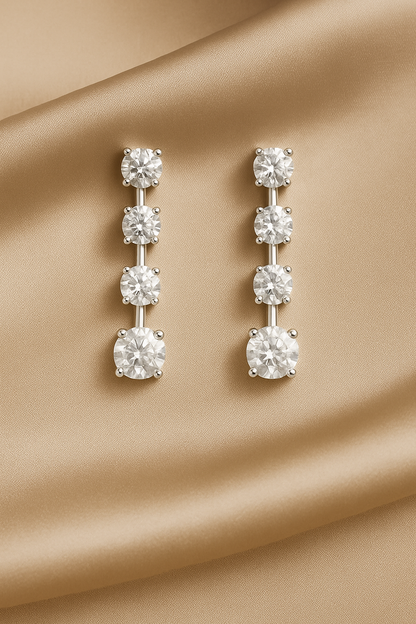 Rianne Graduated Solitaire Drop Earrings