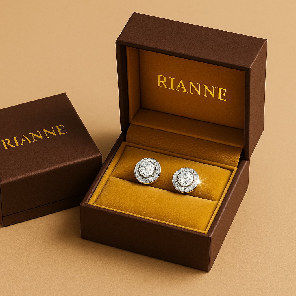 Rianne Azure Halo Stud Earrings