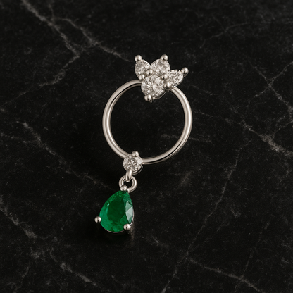 Rianne Emerald Drop Nosepin