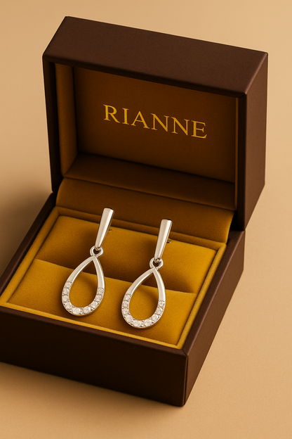 Rianne Teardrop Moissanite Loop Earrings