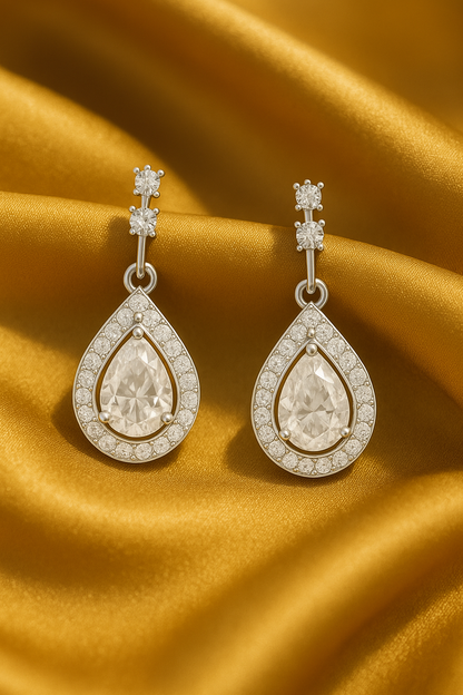 Rianne Regal Halo Drop Earrings