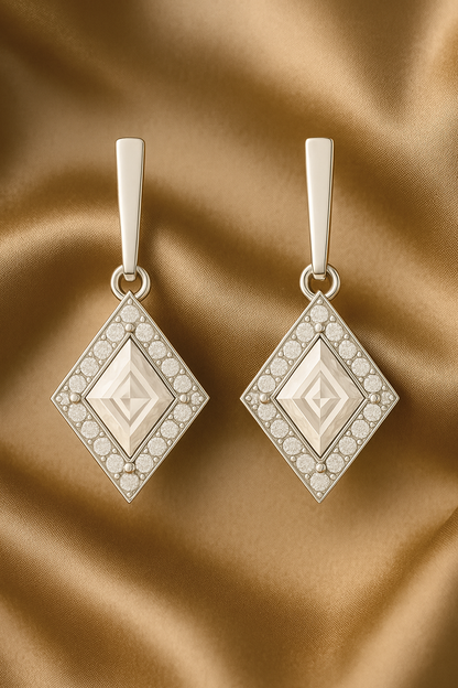 Rianne Diamond Halo Kite Earrings