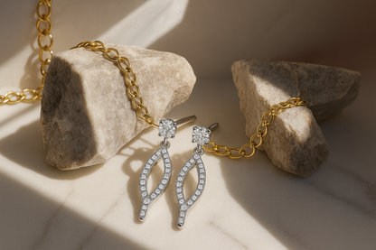 Rianne Marquise Pavé Drop Earrings