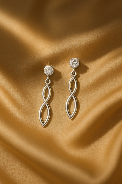 Rianne Infinity Twist Drop Earrings