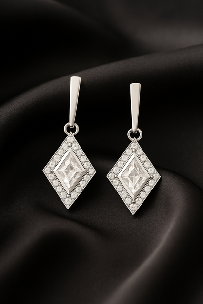 Rianne Diamond Halo Kite Earrings