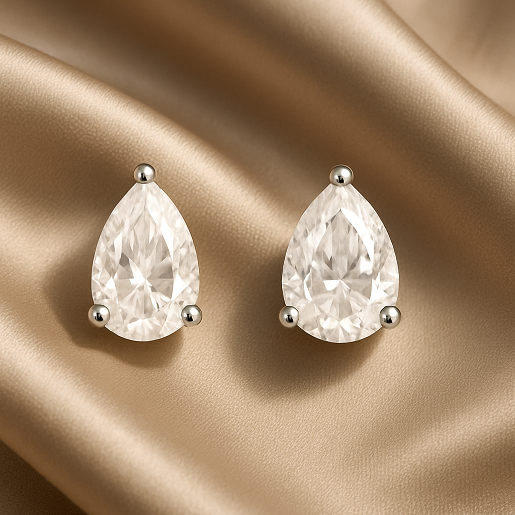 Rianne Pear-Cut Solitaire Studs