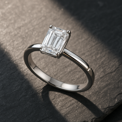 Rianne Emerald-Cut Solitaire Ring