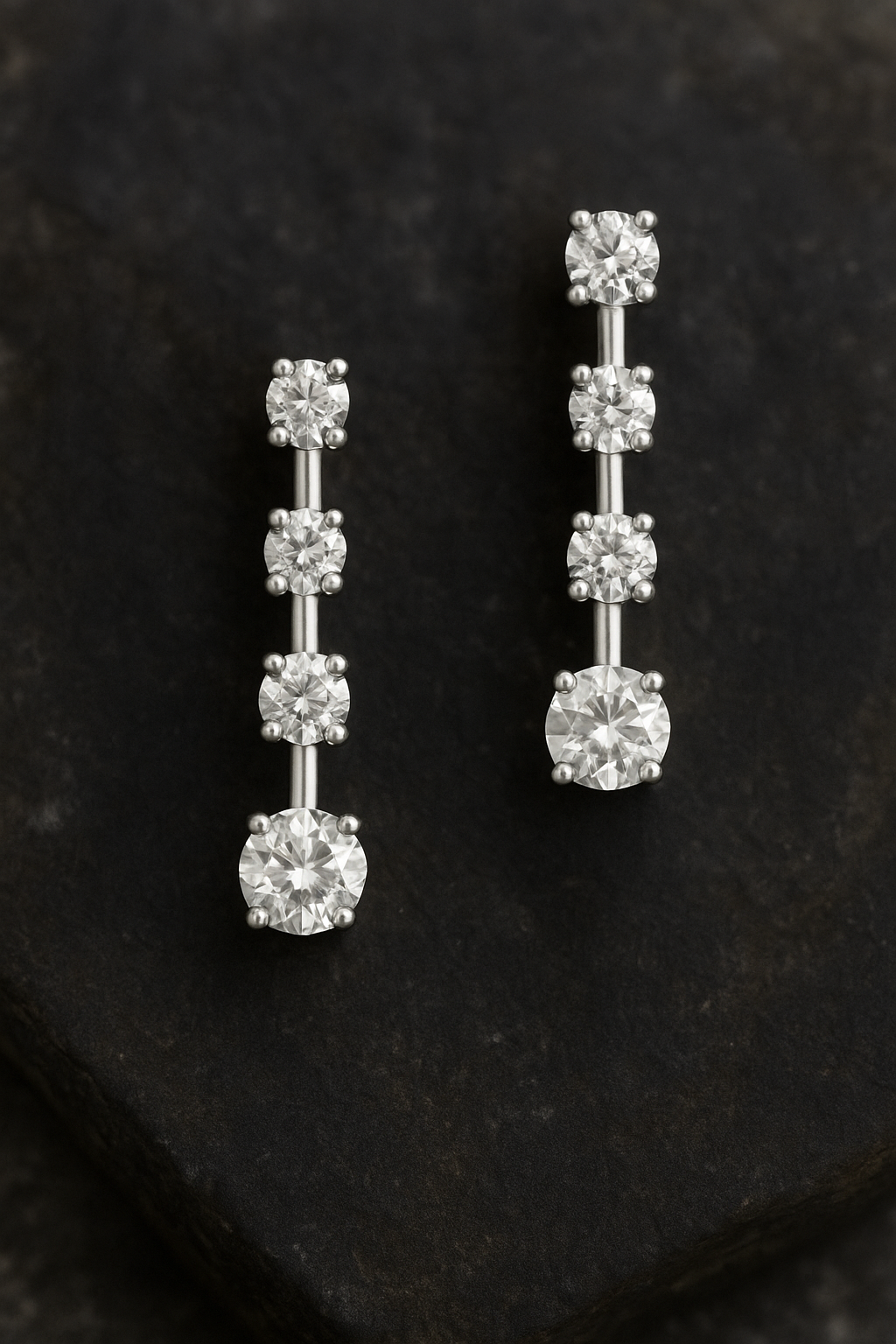 Rianne Graduated Solitaire Drop Earrings