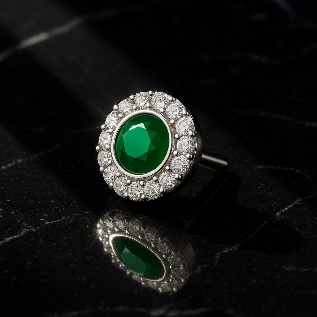 Rianne Emerald Halo Nosepin