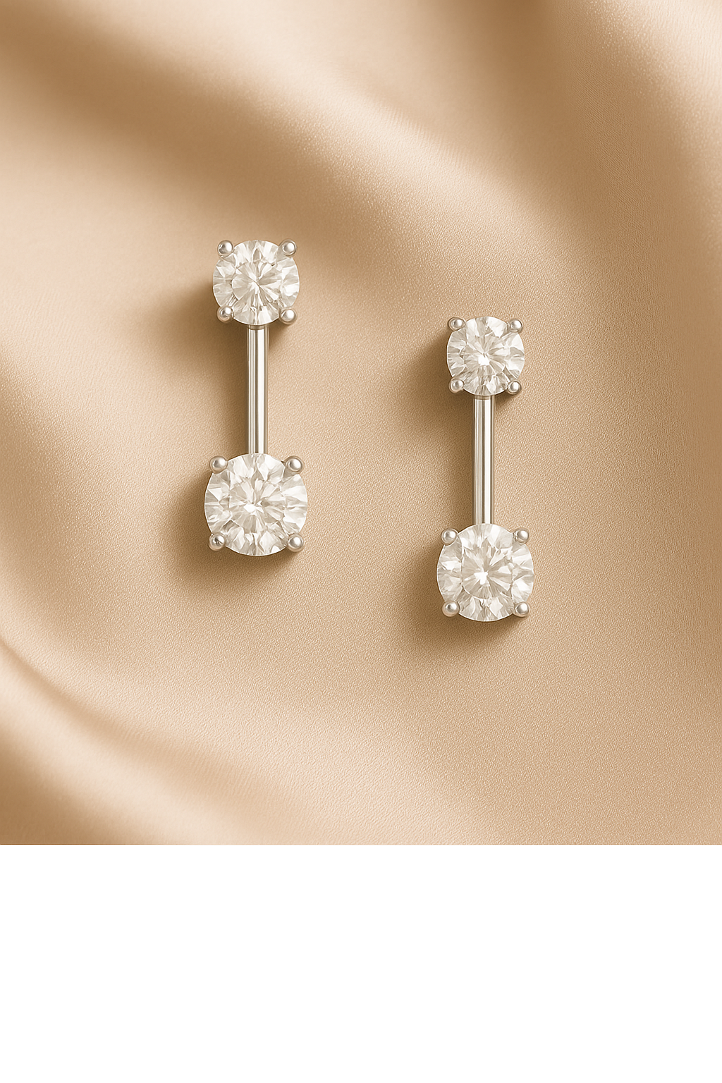 Rianne Dual Solitaire Drop Earrings
