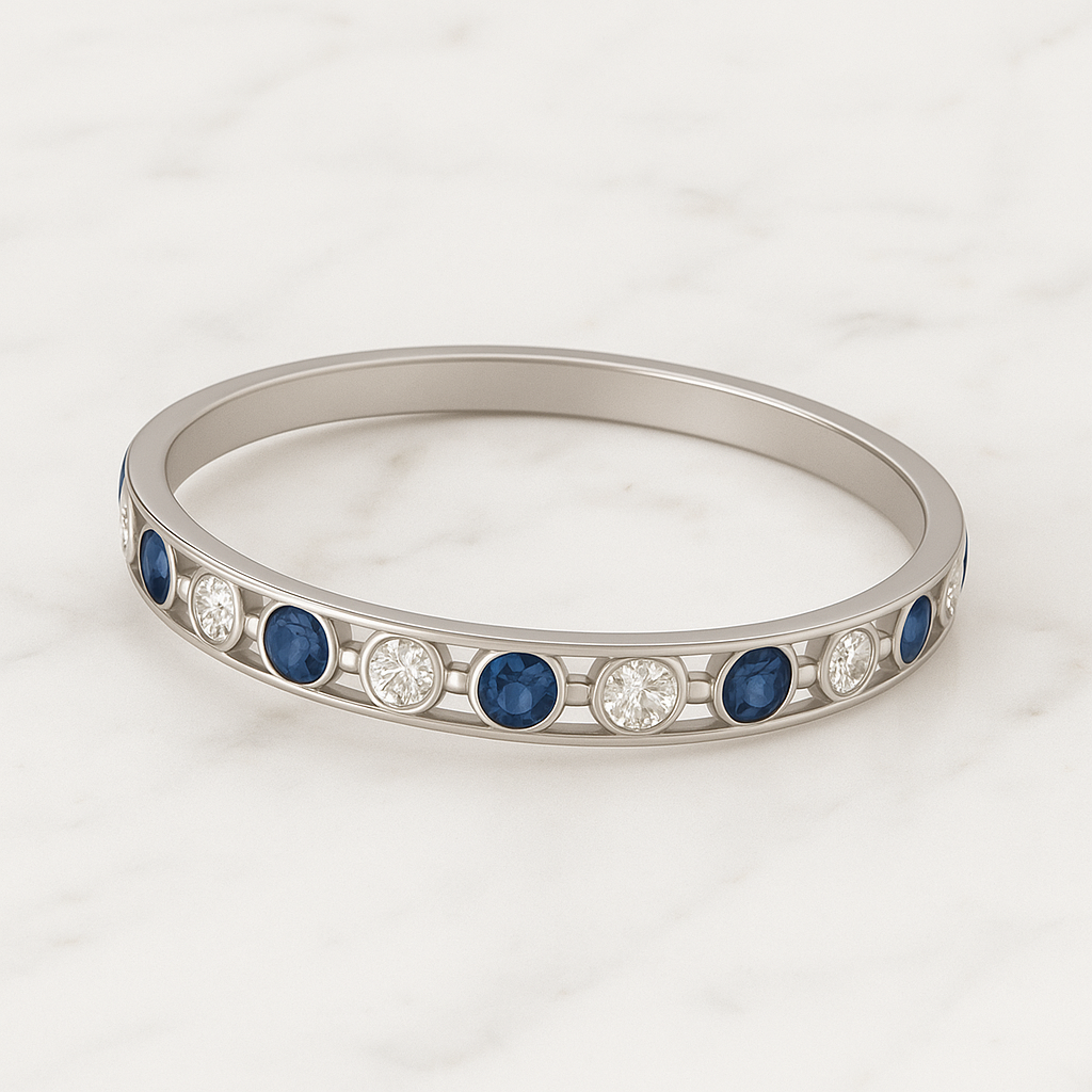 RIANNE Sapphire Moissanite Classic Bangle