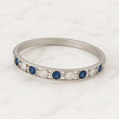 RIANNE Sapphire Moissanite Classic Bangle