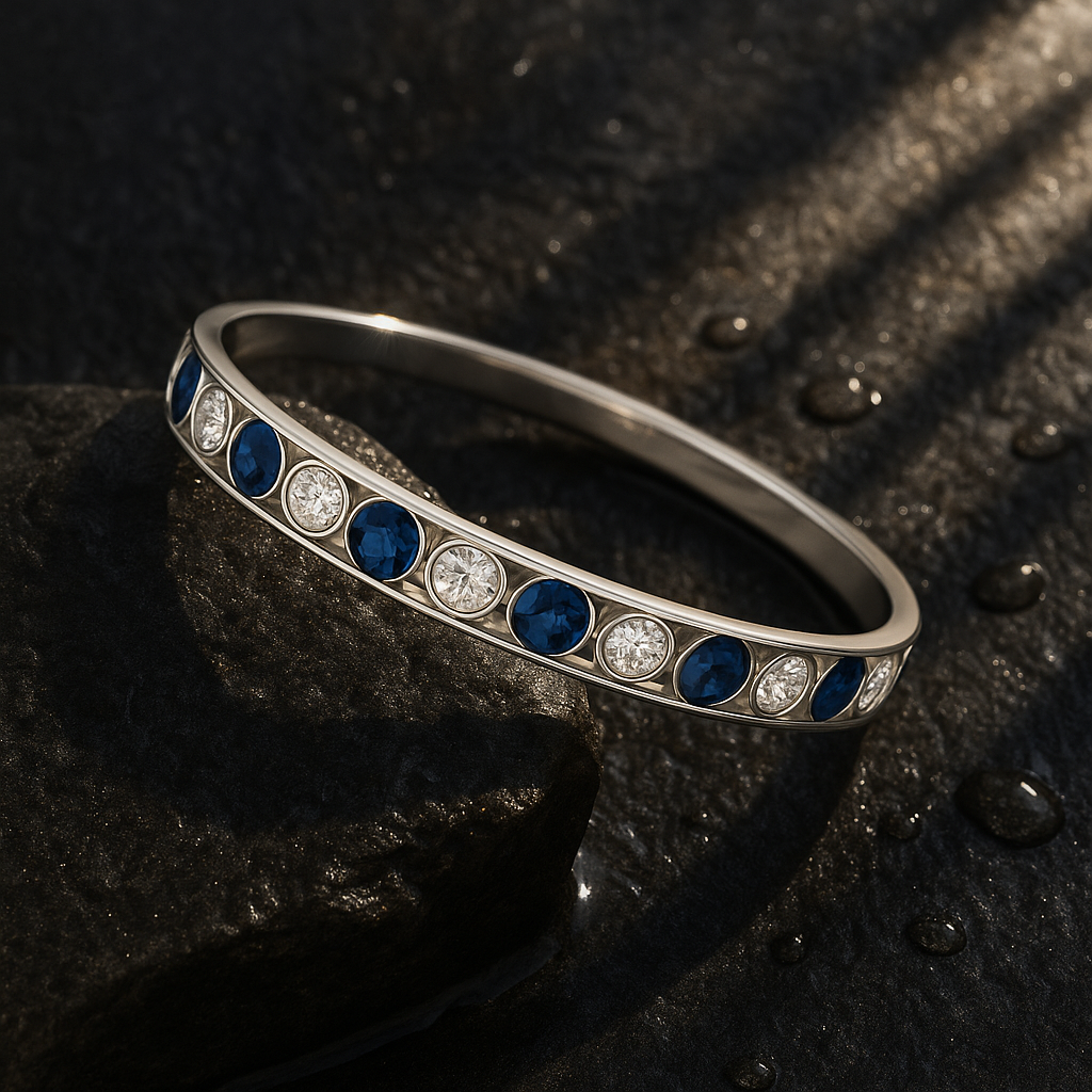 RIANNE Sapphire Moissanite Classic Bangle